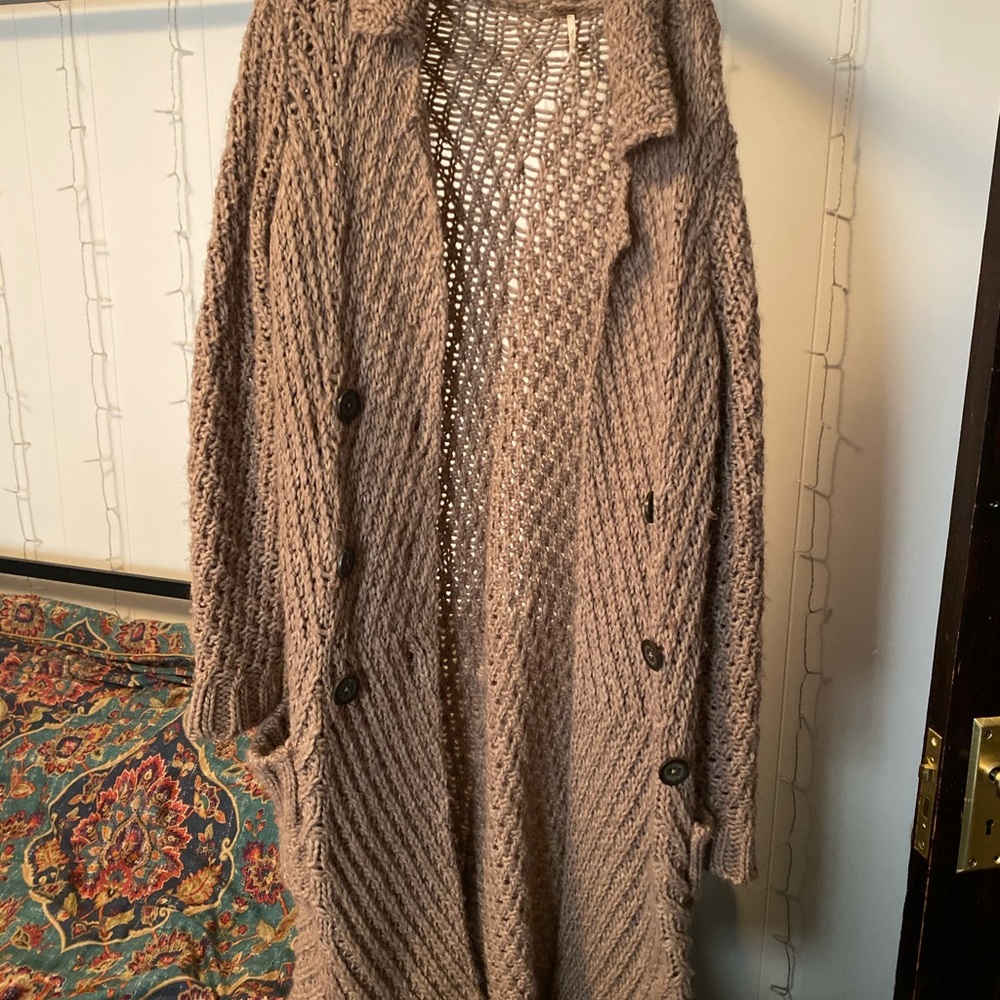 Free people sweater size small long cardigan